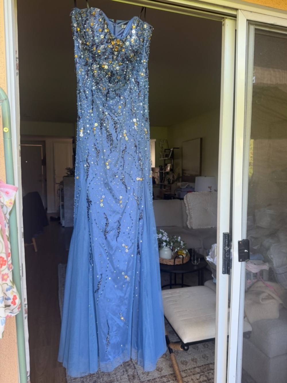 Alberto Makali Embellished Evening Gown Wedding Prom Formal Rhinestone Sequin 12
